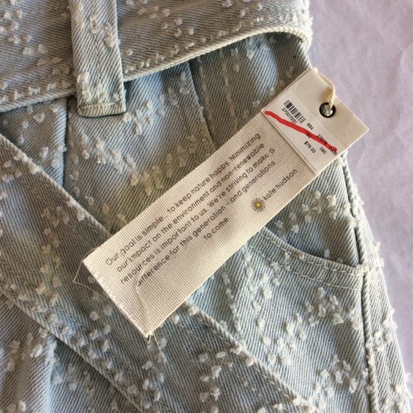 Happy Nature Light Blue Denim Eyelet Short 138E - Picture 4 of 8